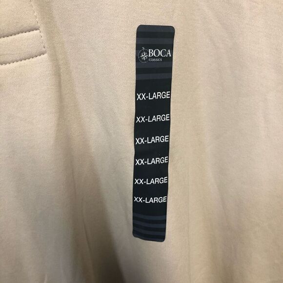 Boca XXL Tan 100% Prima Cotton Polo NWT - Picture 3 of 5